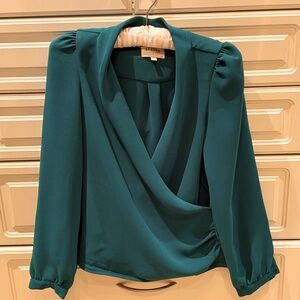 Sezane Top Emerald Green New XS